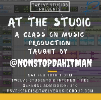 "A Class On Music Production" taught by: @nonstopdahitman Logo
