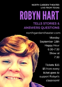 Robyn Hart Tells Stories & Answers Questions Logo