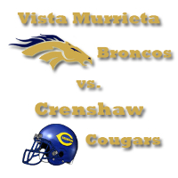 VMHS • Broncos vs Crenshaw • Cougars Logo